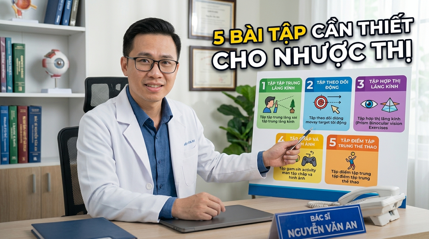 5 bài tập cần thiết cho nhược thị