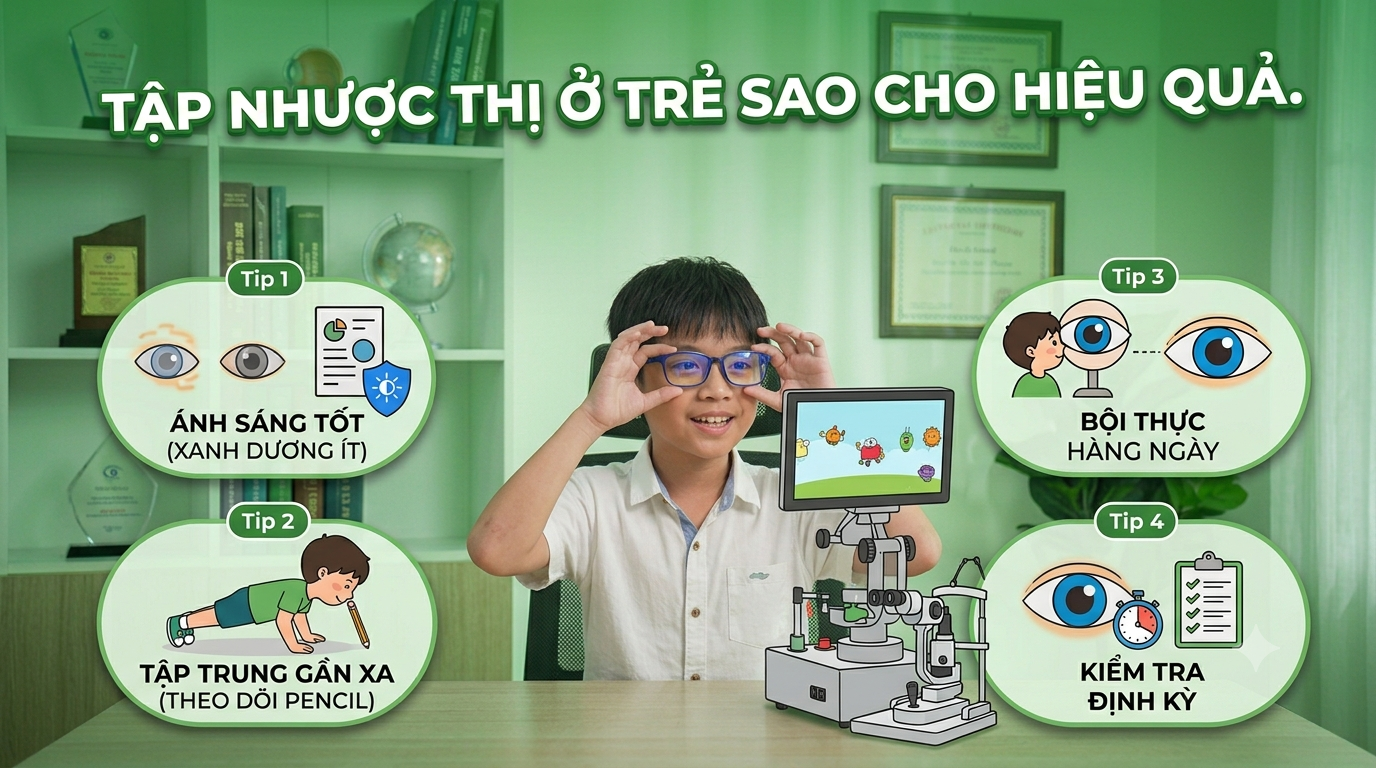 Tập nhược thị cho trẻ sao cho hiệu quả